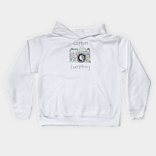 "Capture Everything" Floral Camera Kids Hoodie